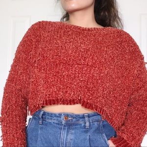 Cropped Long Sleeve Sweater